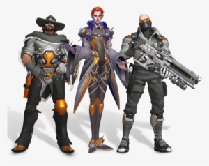 Junkrat Mccree, Moira, And Soldier - Overwatch All Access Pass Skins #1453502
