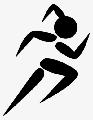 Female Track Runner Clip Art - Running Girl Clipart #1453916