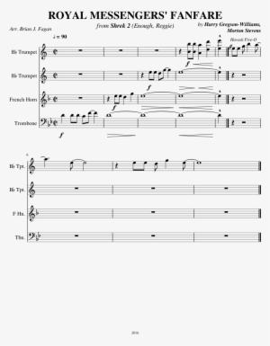 Royal Messengers' Fanfare Sheet Music Composed By By - Avengers Trombone Sheet Music #1454093