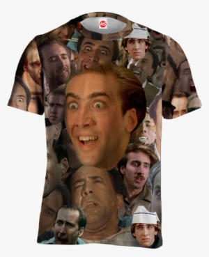 nic cage face shirt