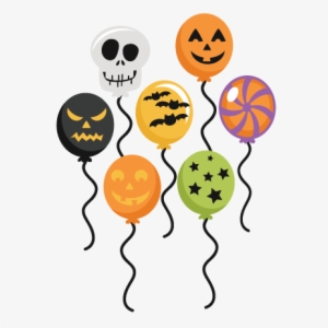 Balloons Transparent Halloween - Halloween Balloons Clipart #1455861