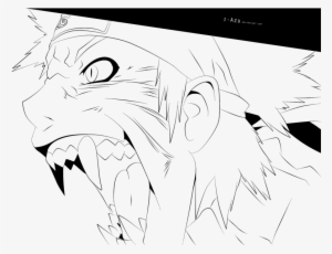 Drawn Naruto Kyubi - Naruto Kyuubi Lineart #1456231