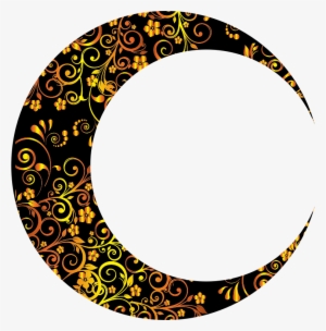 Medium Image - Gold Crescent Moon Png #1456853