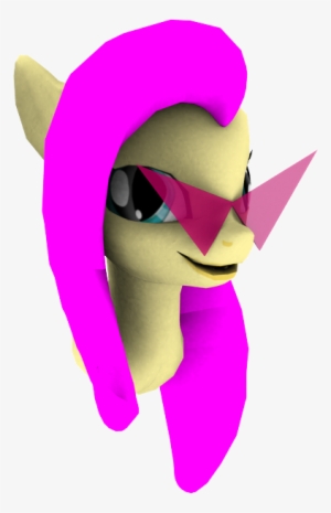 Sparkyfox, Cg, Cute, Fluttershy, Kamina Glasses, Poser, - Cartoon #1457543
