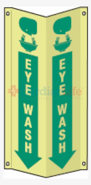 Glow In The Dark Eye Wash Location Sign - Eye Wash Sign, Zing, 4054g, 12"hx9"w #1457574 Glow In The Dark Eye Wash Location Sign - Eye Wash Sign, Zing, 4054g, 12"hx9"w #1457574