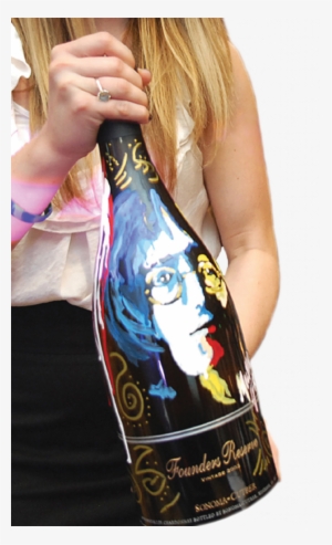 Custom Painted John Lennon Wine Bottle - Wine #1457656