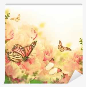 Floral Background Of Roses And Butterfly, Wild Flowers - Bracelet Pattern Friendship Braid 5 Colors #1458242