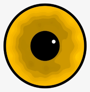 Eye, Black, Yellow, Circle, White, Cartoon, Dot - Fish Eye Clip Art #1458360