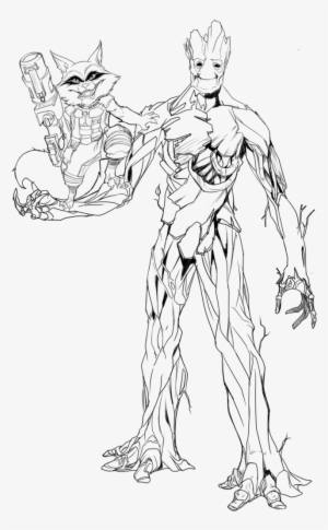 Rocket E Groot By Archiri On Deviantart Picture Free - Drawing #1459635