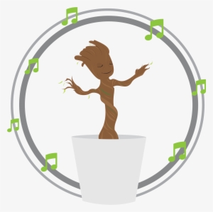 Baby Groot Dance Png Clip Art Freeuse - Groot Transparent Dancing #1459990