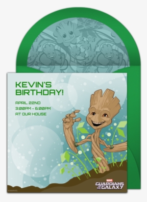Gotg Baby Groot Online Invitation - Groot #1460598