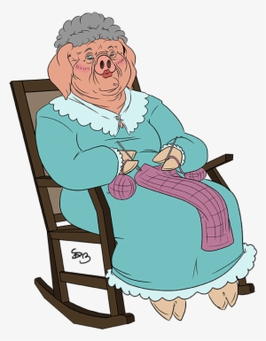 Sketch Society - Grandma Pig Clipart #1461110