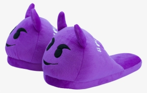 Emoji Slippers - Purple Devil - Plushmoji Purple Devil Emoji Slippers (large) #1462798