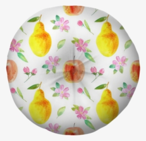 Seamless Pattern With Apple,pear And Flower - Strawberry #1463326
