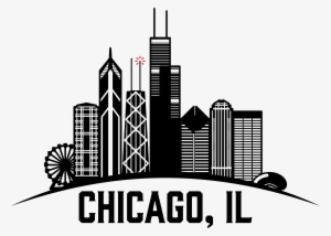 Png In Chicago Graphic Transparent Stock - Curved Chicago Skyline #1464278
