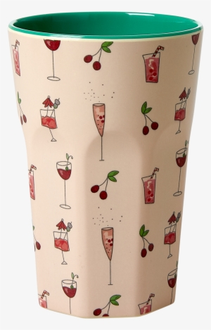 Melamine Cup With Pink Cocktail Print - Mug #1464508