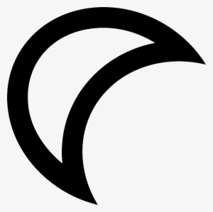 Outline, Moon, White, Half, Crescent, Space, Quarter - Media Luna Blanco Y Negro #1465492