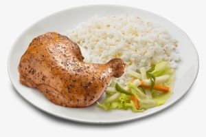 Quarter Chicken Plate - Rice And Chicken Png #1465761
