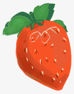 Hand Painted Cute Cartoon Strawberry Decoration Vector - Cartoon #1465763