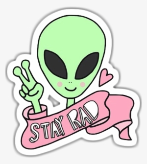 Free Tumblr Collage Stickers Png - Aliens Pink Sticker #1467535