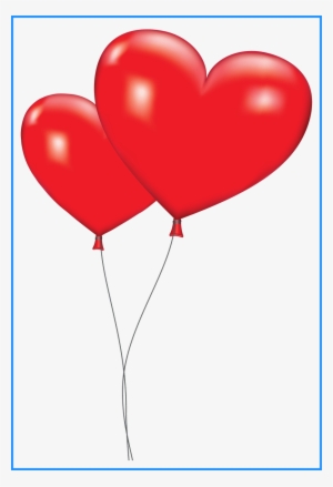 The Best Orange Balloon Clipart Large Red Heart Png - Heart Balloon Png #1468687