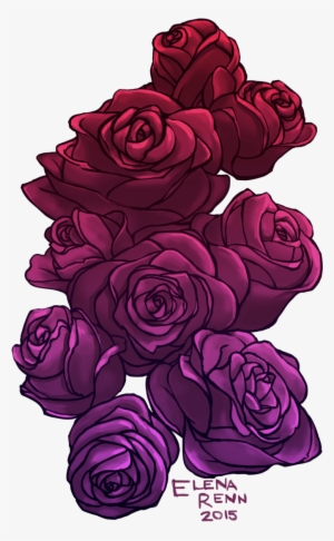 Violet Drawing Rose - Purple Flower Drawing Png #1470402