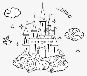 Dibujo De Castillo En Las Nubes Para Colorear - Coloriage De Chateau Fort #1470585