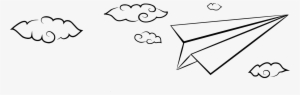 Avion Y Nubes - Paper Plane Clip Art #1470720