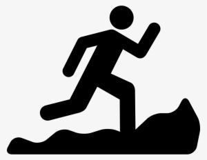 Mountain Running Silhouette - Trail Running Icon #1471140