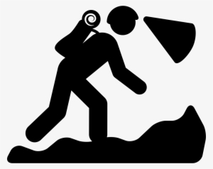 Hiker Silhouette On Mountain - Logos De Un Caminante #1471171