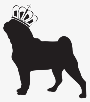 Pug Black And White Png #1472062