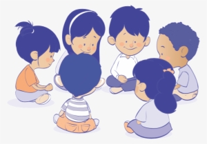 Niñas Y Niños Sentados En Círculo #1473640
