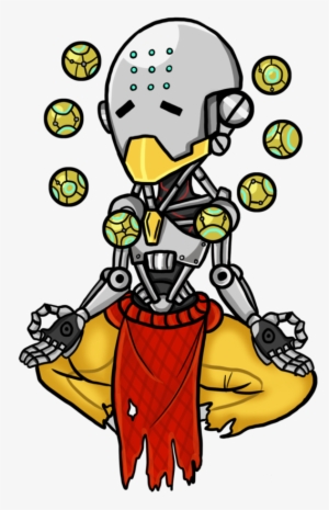 Banner Transparent Stock Chibi By Maddielea On Deviantart - Overwatch Zenyatta Chibi #1474735