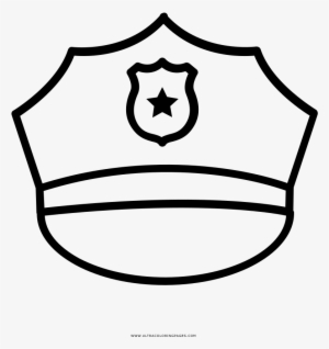 Police Hat Coloring Page - Logo Iahn Tp Palangka Raya - Free 