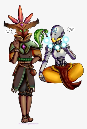 Mal'damba And Zenyatta - Paladins Mal Damba Fan Art #1475195