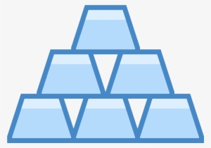 Its Gold Bars Stacked On Each Other - Blue Gold Bar Icon #1475593