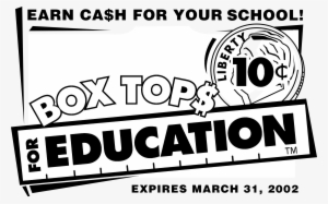 Box Tops Logo Black And White - Box Tops For Education Clip #1476864