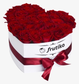Red Roses White Heart Box - Million Roses #1476911
