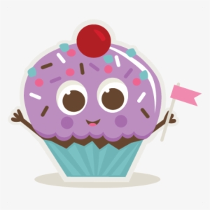 Birthday Cupcake Svg Cut Files For Scrapbooking Birthday - Cupcake Cartoon No Background #1477470