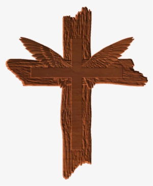 Winged Old Wood Cross - Mexican Ironwood Carvings #1479735