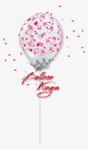 11in Latex Clear Red And Pink Hearts - 11 Inch Red And Pink Hearts Ltx-clr #1480164