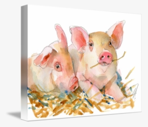 Pig Art - Piglets Watercolor #1480214 Pig Art - Piglets Watercolor #1480214