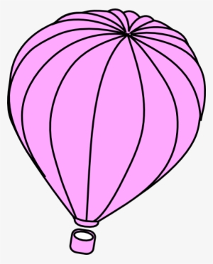 Balloon Clipart Light Pink - Hot Air Ballon Outline #1480261