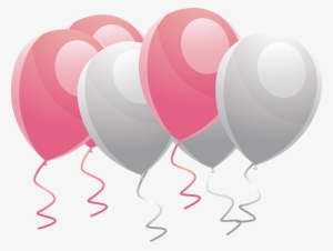 Helium Balloons - Latex - Pink Balloons Vector Png #1480362