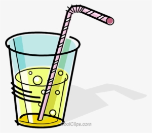 Glass Of Soda With A Straw Royalty Free Vector Clip - Drink With Straw Clipart #1481602