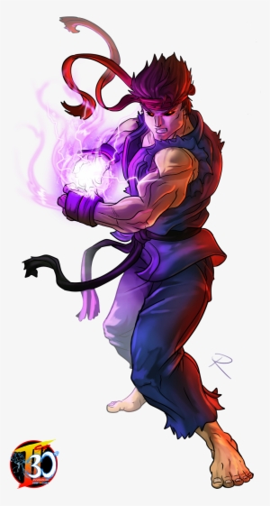 Evil Ryu By Robbie Reilly - Super Street Fighter 2 Png #1483114