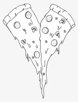 #pizza #tumbler #food #еда #пицца #тамблер - Transparent Food Black And White #1483161