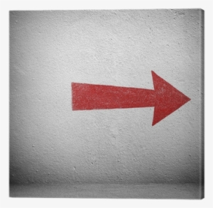Cuadro En Lienzo Flecha Roja En La Pared Blanca • Pixers® - Emblem #1484305