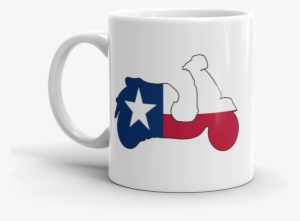 Texas State Flag Vespa Scooter Silhouette 11 Oz Mug - Mug #1484981