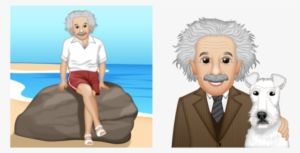 Einstein On The Beach And With Chico - Einstein On The Beach Cartoon #1486252